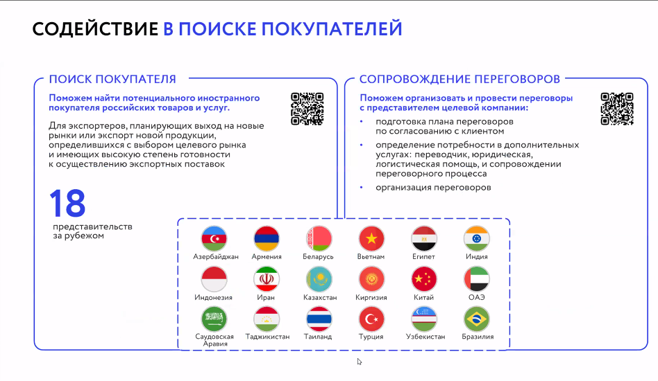 Предпринимателям рассказали о мерах поддержки участников ВЭД для торговой отрасли