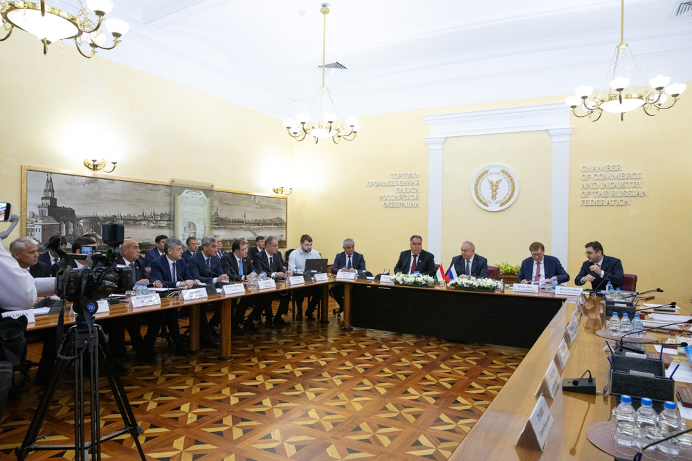 На встрече с делегацией Согдийской области Таджикистана Владимир Платонов представил два флагманских проекта МТПП