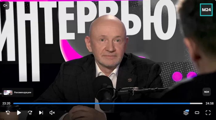 Интервью Владимира Платонова телеканалу "Москва 24"