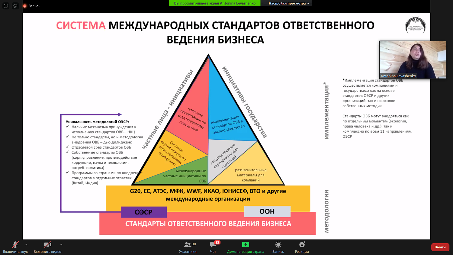 На конференции обсуждались международные стандарты ответственного ведения бизнеса
