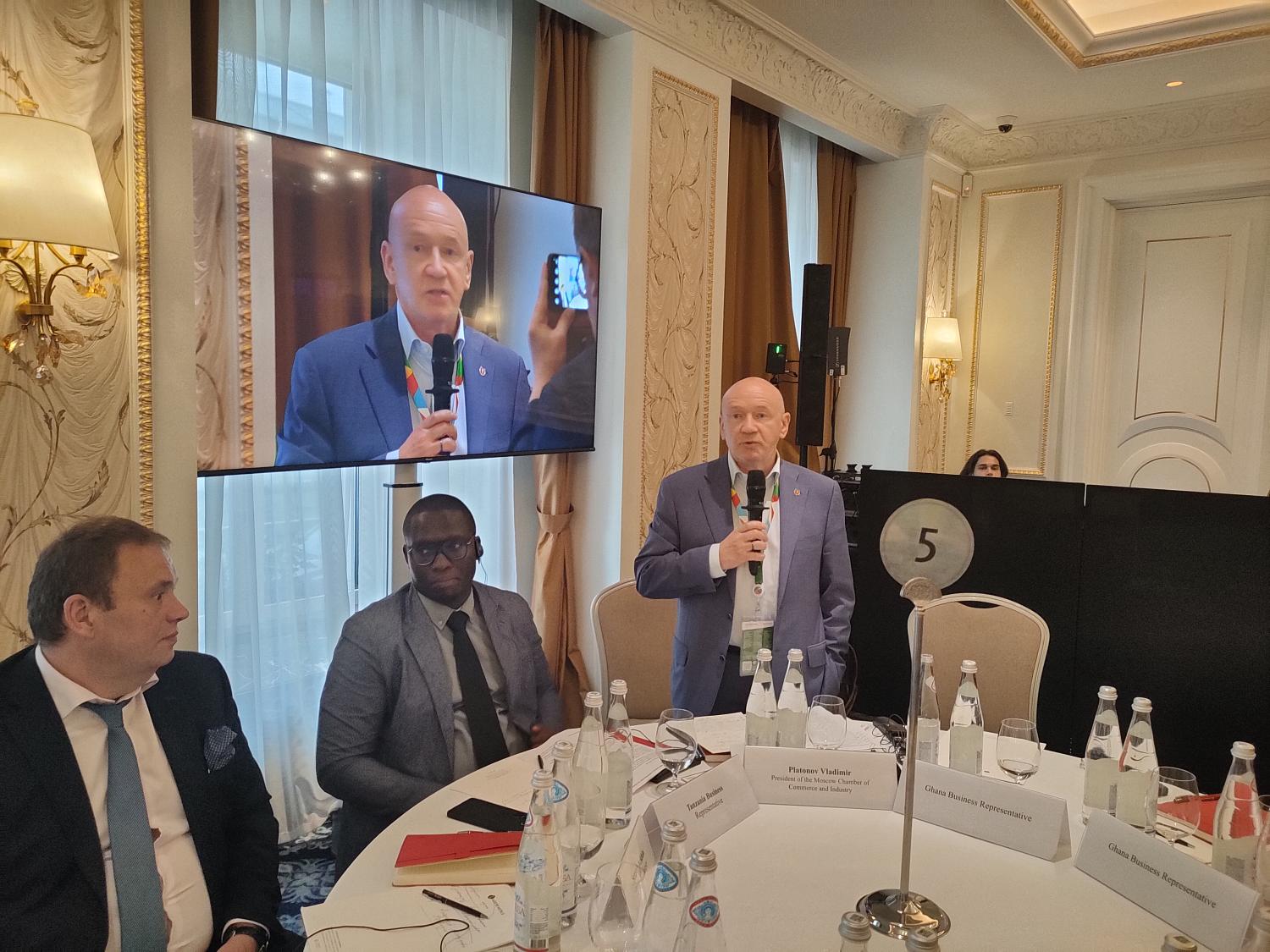 Владимир Платонов представил на полях форума «Россия-Африка» потенциал ТПП как инструмента развития сотрудничества регионов