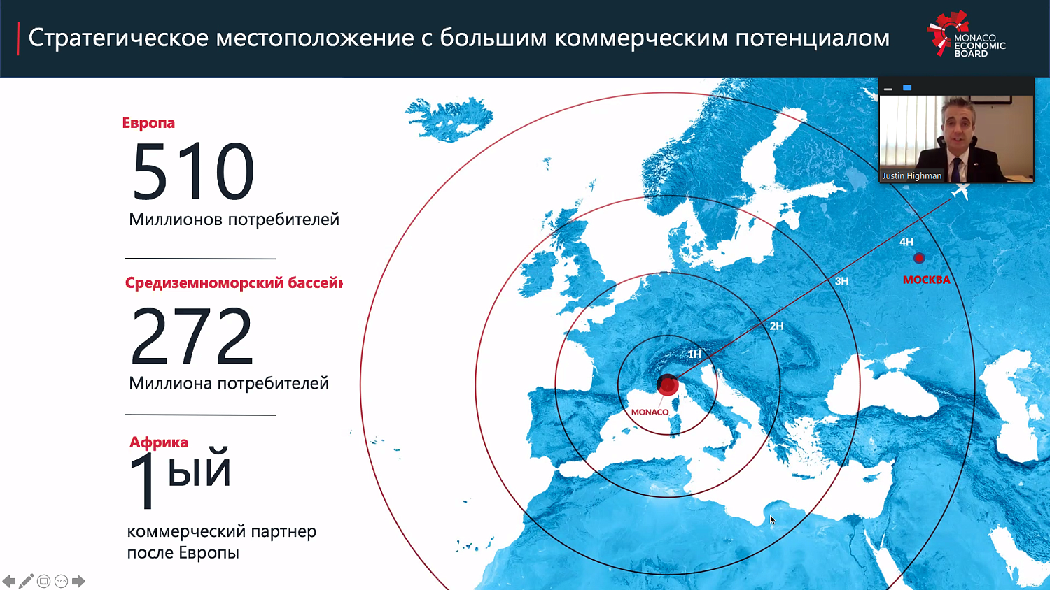 Состоялись В2В-переговоры между бизнес-сообществами Монако и Москвы