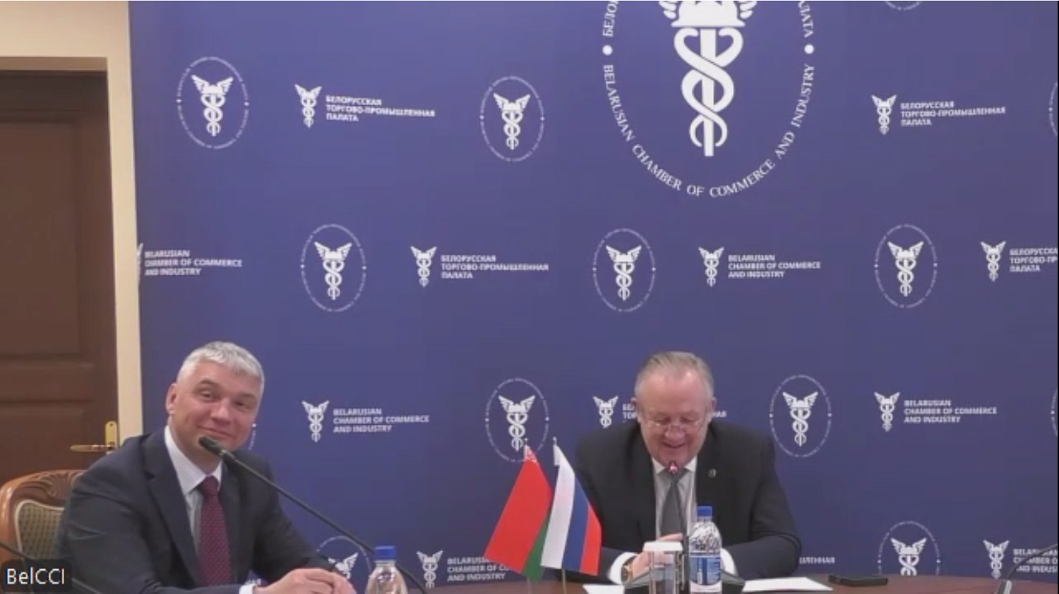 Президент МТПП Владимир Платонов провел встречу с Председателем БелТПП Михаилом Мятликовым