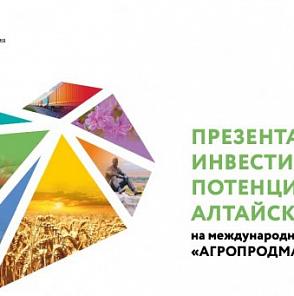 Презентация инвестиционного потенциала Алтайского края на международной выставке «АГРОПРОДМАШ 2023»
