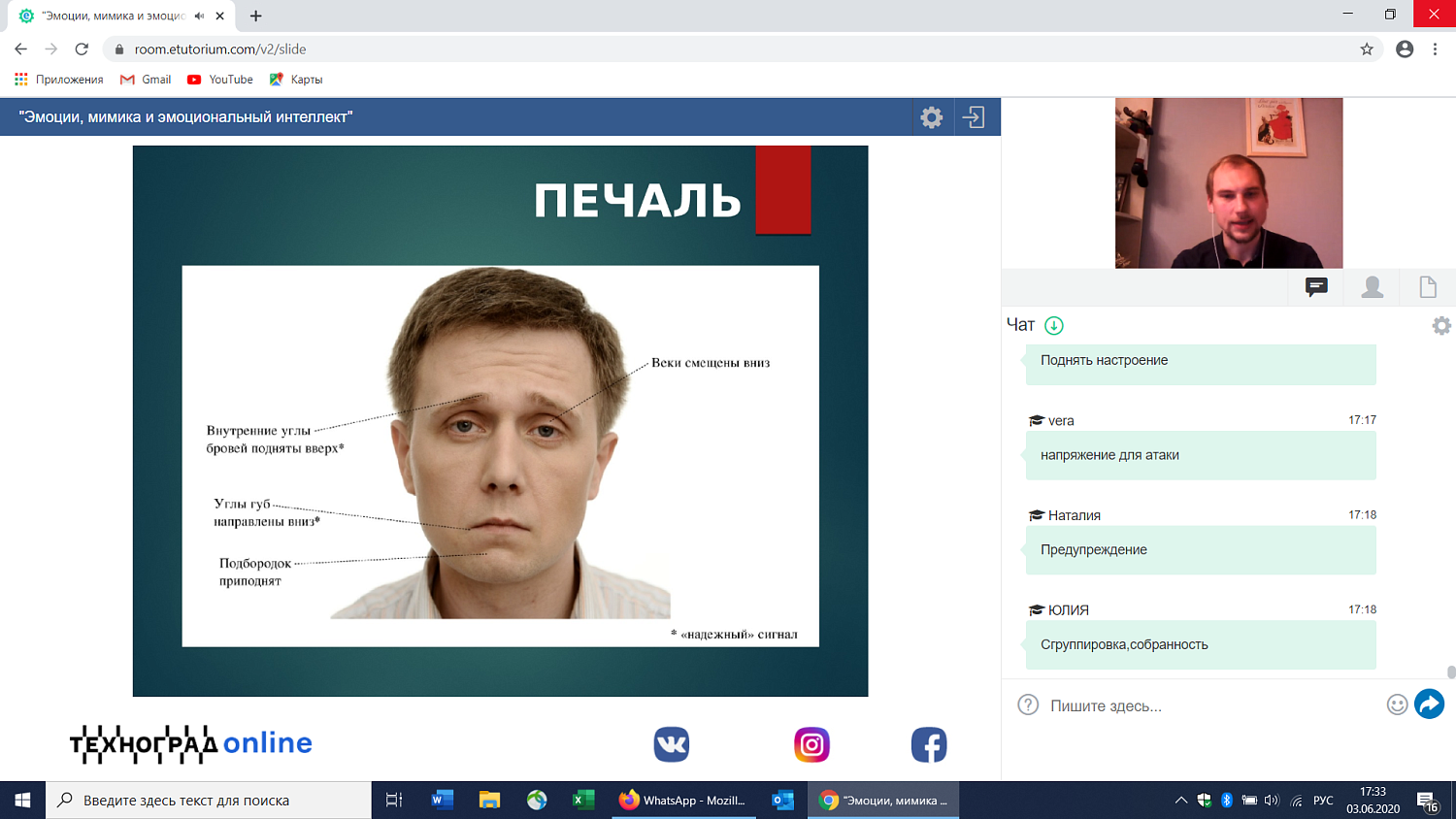 На вебинаре рассказали о том, что такое базовые эмоции