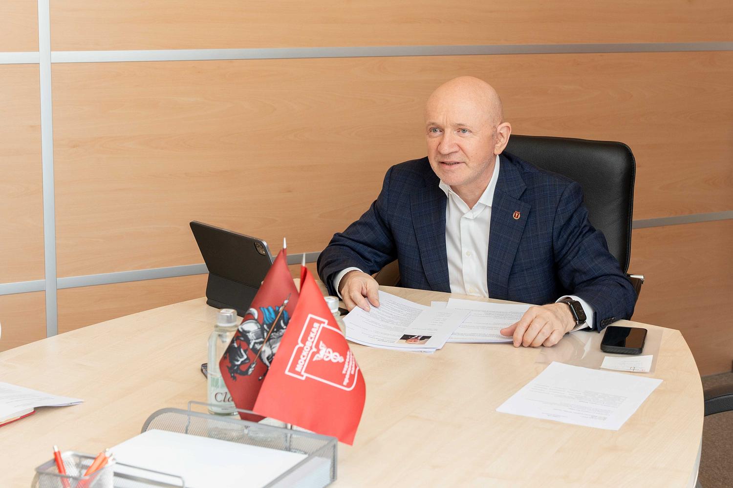 Президент МТПП Владимир Платонов провел встречу с Председателем БелТПП Михаилом Мятликовым