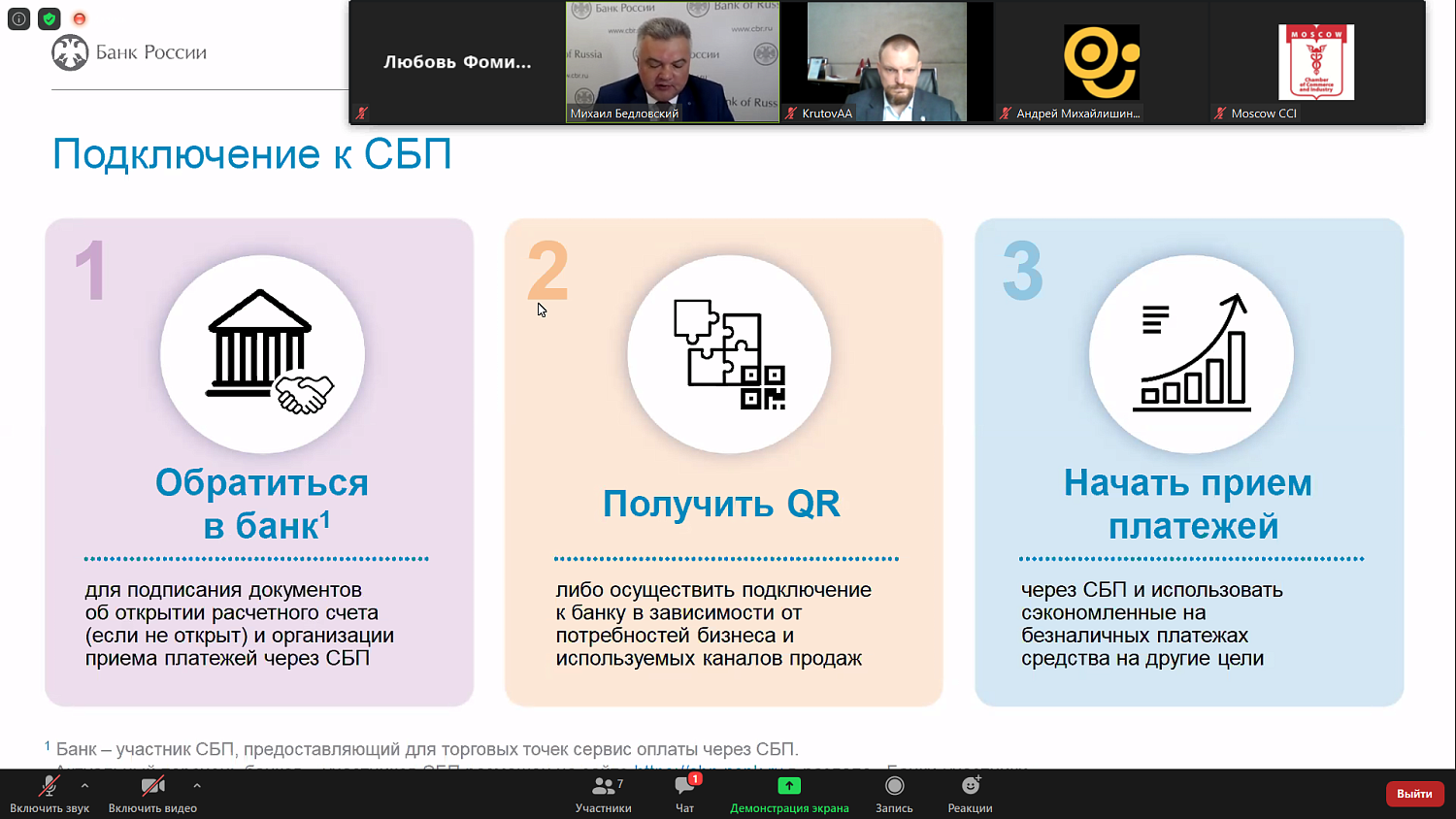 Центробанк представил вниманию предпринимателей систему быстрых платежей