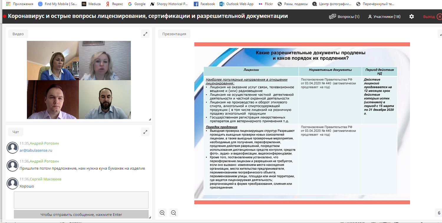 Коронавирус и острые вопросы лицензирования, сертификации и разрешительной документации