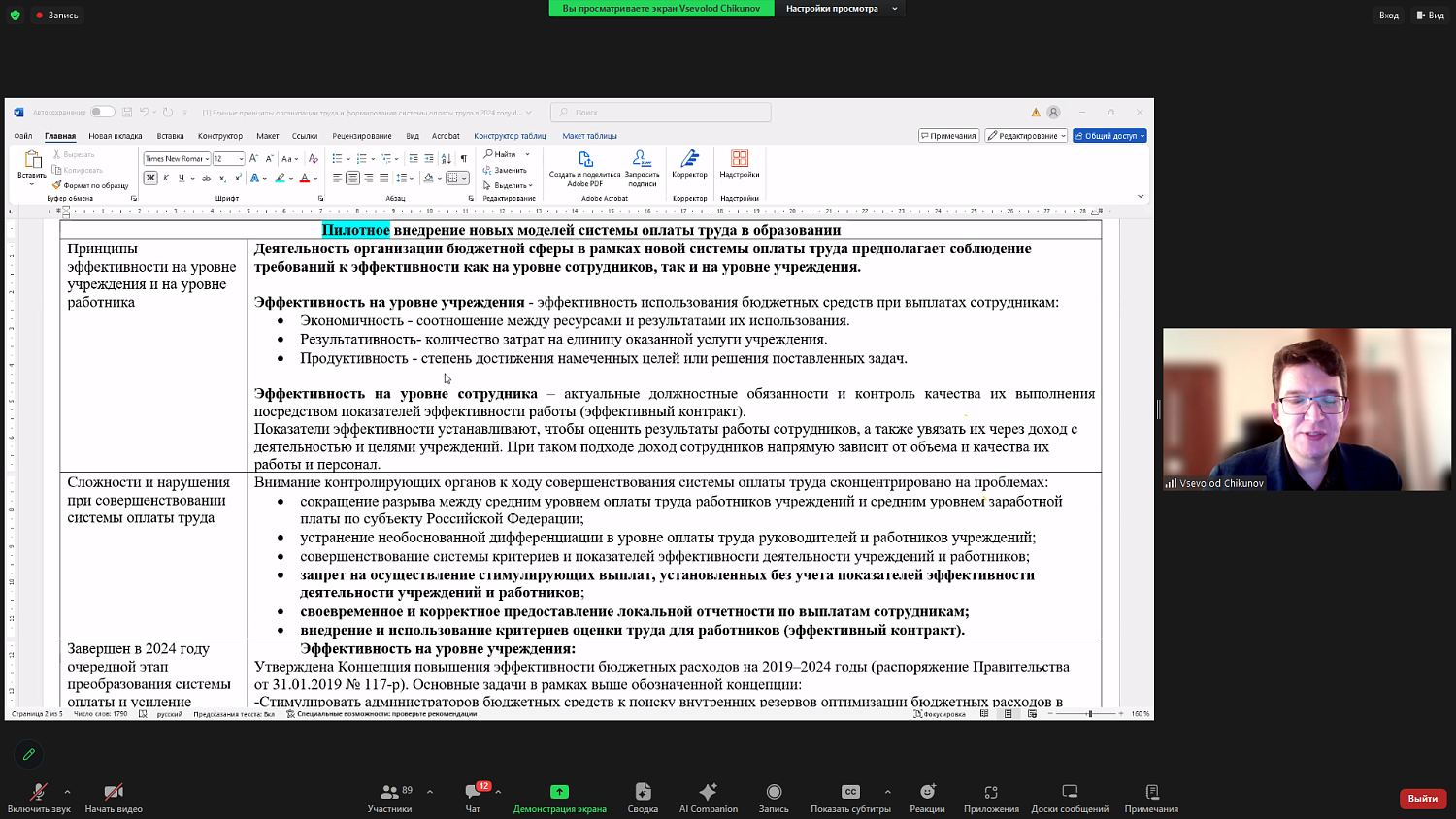 Оплата учительского труда: новации и перспективы