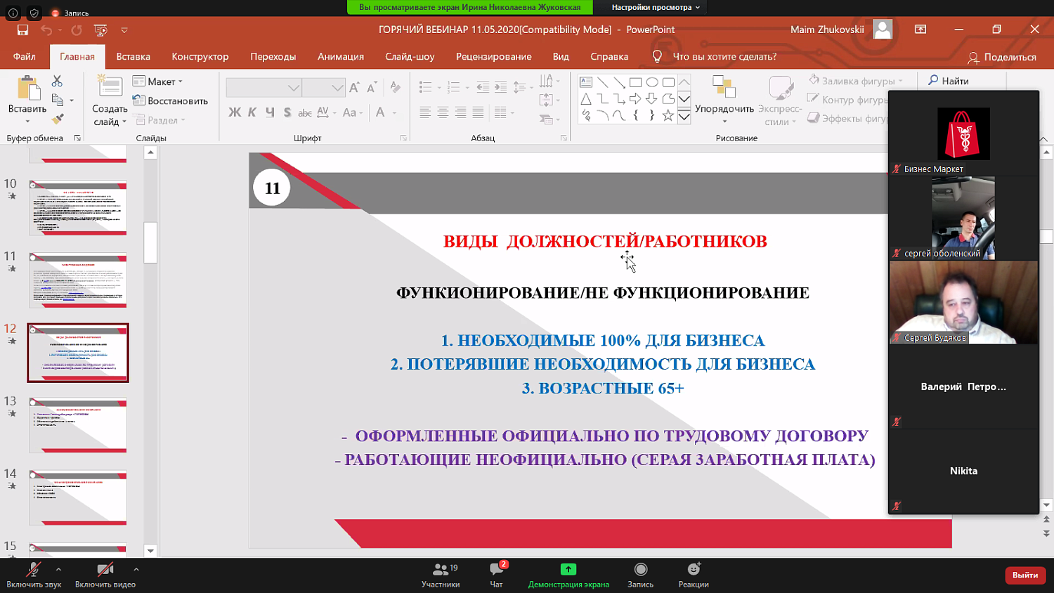Антикризисная программа по сохранению рабочих мест