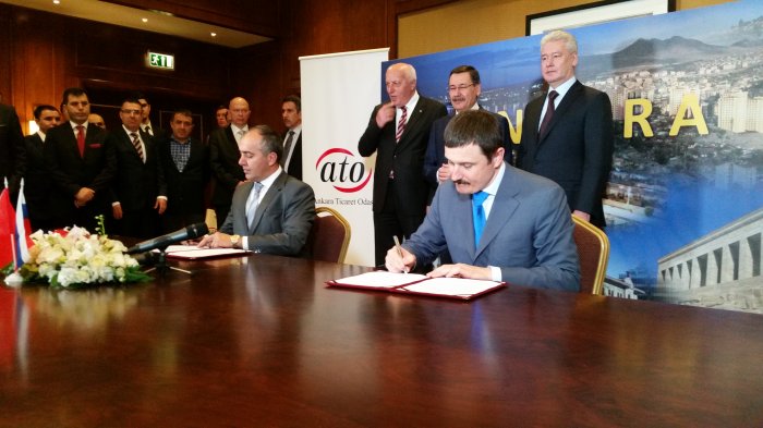 Moscow Chamber of Commerce and Industry signed a cooperation agreement with Ankara Chamber of Commerce