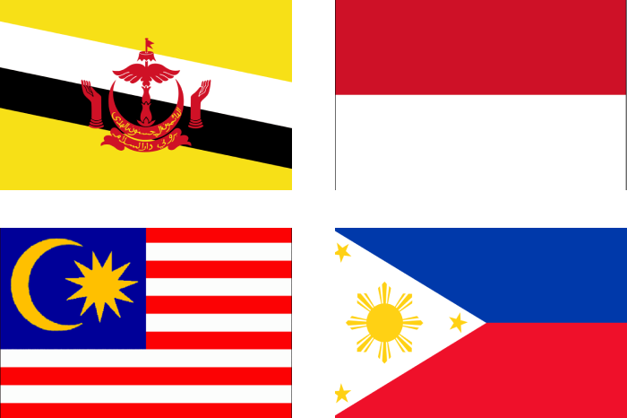 Brunei, Indonesia, Malaysia and the Philippines*
